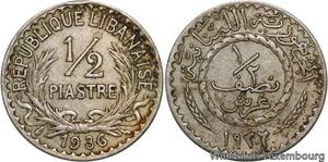 R4182 Lebanon Liban 1/2 Piastre 1936 (a) Paris -> Make offer