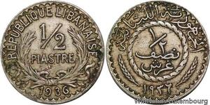R4183 Lebanon Liban 1/2 Piastre 1936 (a) Paris -> Make offer