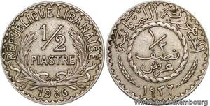 R4187 Lebanon Liban 1/2 Piastre 1936 (a) Paris -> Make offer