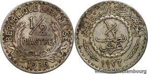 R4191 Lebanon Liban 1/2 Piastre 1936 (a) Paris -> Make offer