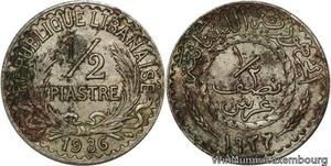 R4195 Lebanon Liban 1/2 Piastre 1936 (a) Paris -> Make offer