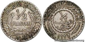 R4200 Lebanon Liban 1/2 Piastre 1936 (a) Paris -> Make offer