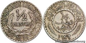 R4201 Lebanon Liban 1/2 Piastre 1936 (a) Paris -> Make offer