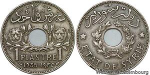 R4266 Syria 1 Piastre Etat de Syrie 1935 (a) Paris AU -> Make offer