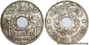R4302 Syria 1 Piastre Etat de Syrie 1935 (a) Paris -> Make offer