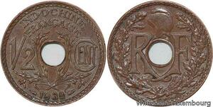 R4338 French Indochina 1/2 Cent 1938 (a) Paris AU -> Make offer