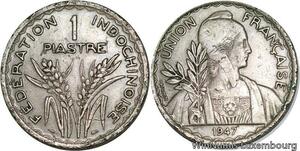 R4348 French Indochina 1 Piastre Turin 1947 -> Make offer