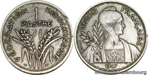R4349 French Indochina 1 Piastre Turin 1947 -> Make offer