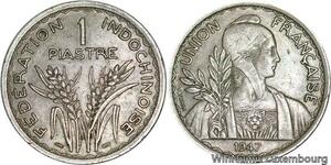 R4350 French Indochina 1 Piastre Turin 1947 -> Make offer