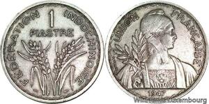 R4352 French Indochina 1 Piastre Turin 1947 -> Make offer