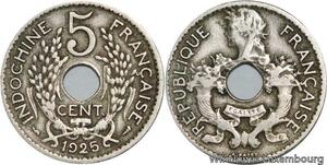 R4362 French Indochina 5 Centièmes 1925 (a) Paris -> Make offer