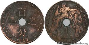 R4374 French Indochina Un Centième 1920 A Paris -> Make offer