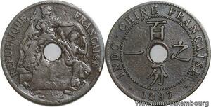 R4378 French Indochina Un Centième 1897 A Paris -> Make offer
