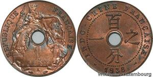 R4386 French Indochina Un Centième 1938 A Paris UNC -> Make offer