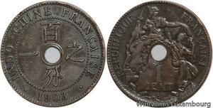 R4390 French Indochina Un Centième 1903 A Paris -> Make offer