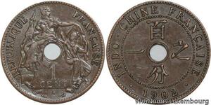 R4394 French Indochina Un Centième 1902 A Paris -> Make offer