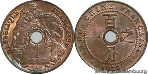 R4395 French Indochina Un Centième 1920 A Paris UNC -> Make offer