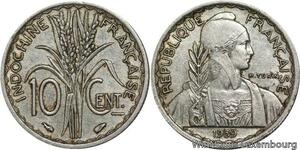 R4399 French Indochina 10 Cents Turin 1939 (a) Paris -&gt; Make offer