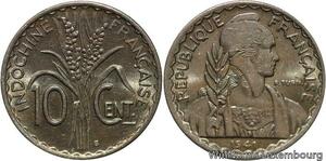 R4414 French Indochina 10 Cents Turin 1941 S San Francisco UNC -> Make offer