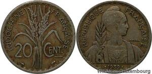 R4417 French Indochina 20 Cents Turin 1939 -> Make offer