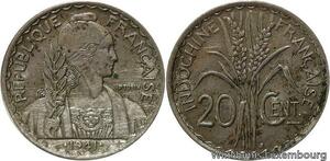 R4429 French Indochina 20 Cents Turin 1941 S San Francisco -> Make offer