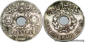 R4430 Lebanon 1 Piastre Etat du Grand Liban 1925 (a) Paris -> Make offer