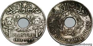 R4436 Lebanon 1 Piastre Etat du Grand Liban 1931 (a) Paris -> Make offer