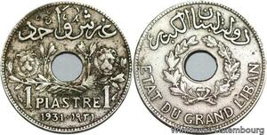 R4438 Lebanon 1 Piastre Etat du Grand Liban 1931 (a) Paris -> Make offer