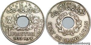 R4441 Lebanon 1 Piastre Etat du Grand Liban 1933 (a) Paris -> Make offer