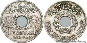 R4444 Lebanon 1 Piastre Etat du Grand Liban 1933 (a) Paris -> Make offer