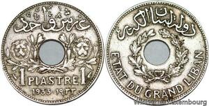 R4446 Lebanon 1 Piastre Etat du Grand Liban 1933 (a) Paris -> Make offer