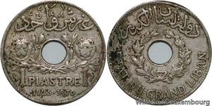 R4450 Lebanon 1 Piastre Etat du Grand Liban 1925 (a) Paris -> Make offer