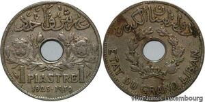R4452 Lebanon 1 Piastre Etat du Grand Liban 1925 (a) Paris -> Make offer