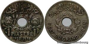 R4456 Lebanon 1 Piastre Etat du Grand Liban 1925 (a) Paris -> Make offer