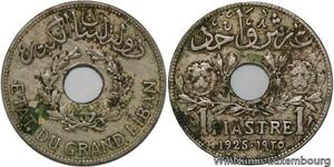 R4465 Lebanon 1 Piastre Etat du Grand Liban 1925 (a) Paris -> Make offer