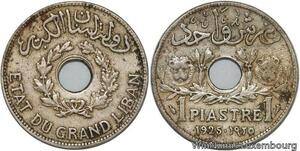 R4467 Lebanon 1 Piastre Etat du Grand Liban 1925 (a) Paris -> Make offer