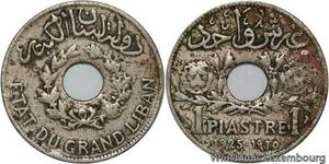 R4471 Lebanon 1 Piastre Etat du Grand Liban 1925 (a) Paris -> Make offer