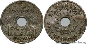 R4487 Lebanon 1 Piastre Etat du Grand Liban 1925 (a) Paris -> Make offer