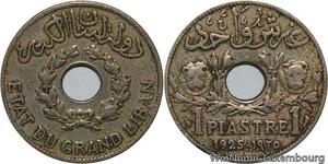 R4491 Lebanon 1 Piastre Etat du Grand Liban 1925 (a) Paris -> Make offer