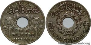 R4493 Lebanon 1 Piastre Etat du Grand Liban 1925 (a) Paris -> Make offer