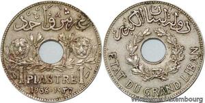 R4509 Lebanon 1 Piastre Etat du Grand Liban 1936 Paris -> Make offer