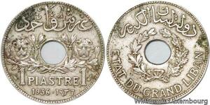 R4515 Lebanon 1 Piastre Etat du Grand Liban 1936 Paris -> Make offer