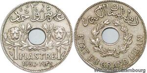 R4521 Lebanon 1 Piastre Etat du Grand Liban 1936 Paris -> Make offer
