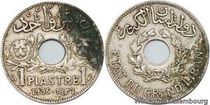 R4524 Lebanon 1 Piastre Etat du Grand Liban 1936 Paris -> Make offer