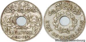 R4528 Lebanon 1 Piastre Etat du Grand Liban 1936 Paris -> Make offer