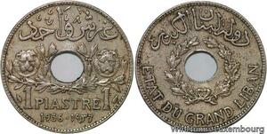 R4530 Lebanon 1 Piastre Etat du Grand Liban 1936 Paris -> Make offer