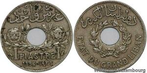 R4536 Lebanon 1 Piastre Etat du Grand Liban 1936 Paris -> Make offer