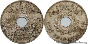 R4538 Lebanon 1 Piastre Etat du Grand Liban 1936 Paris -> Make offer
