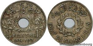 R4540 Lebanon 1 Piastre Etat du Grand Liban 1936 Paris -> Make offer