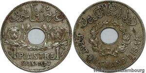 R4541 Lebanon 1 Piastre Etat du Grand Liban 1936 Paris -> Make offer